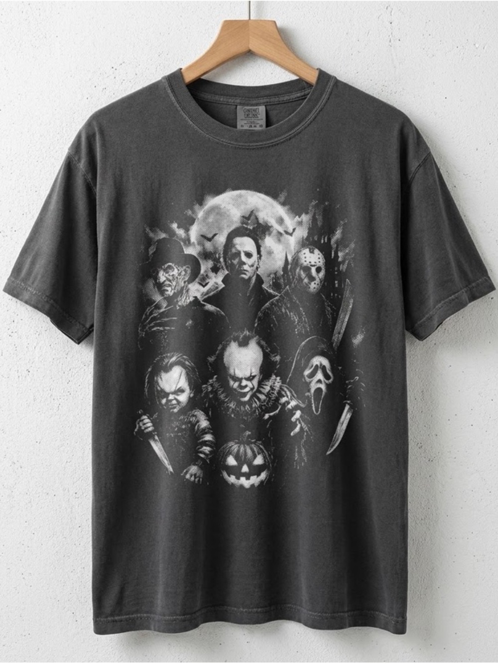 Classic Halloween Horror Characters Comfort Colors Tee